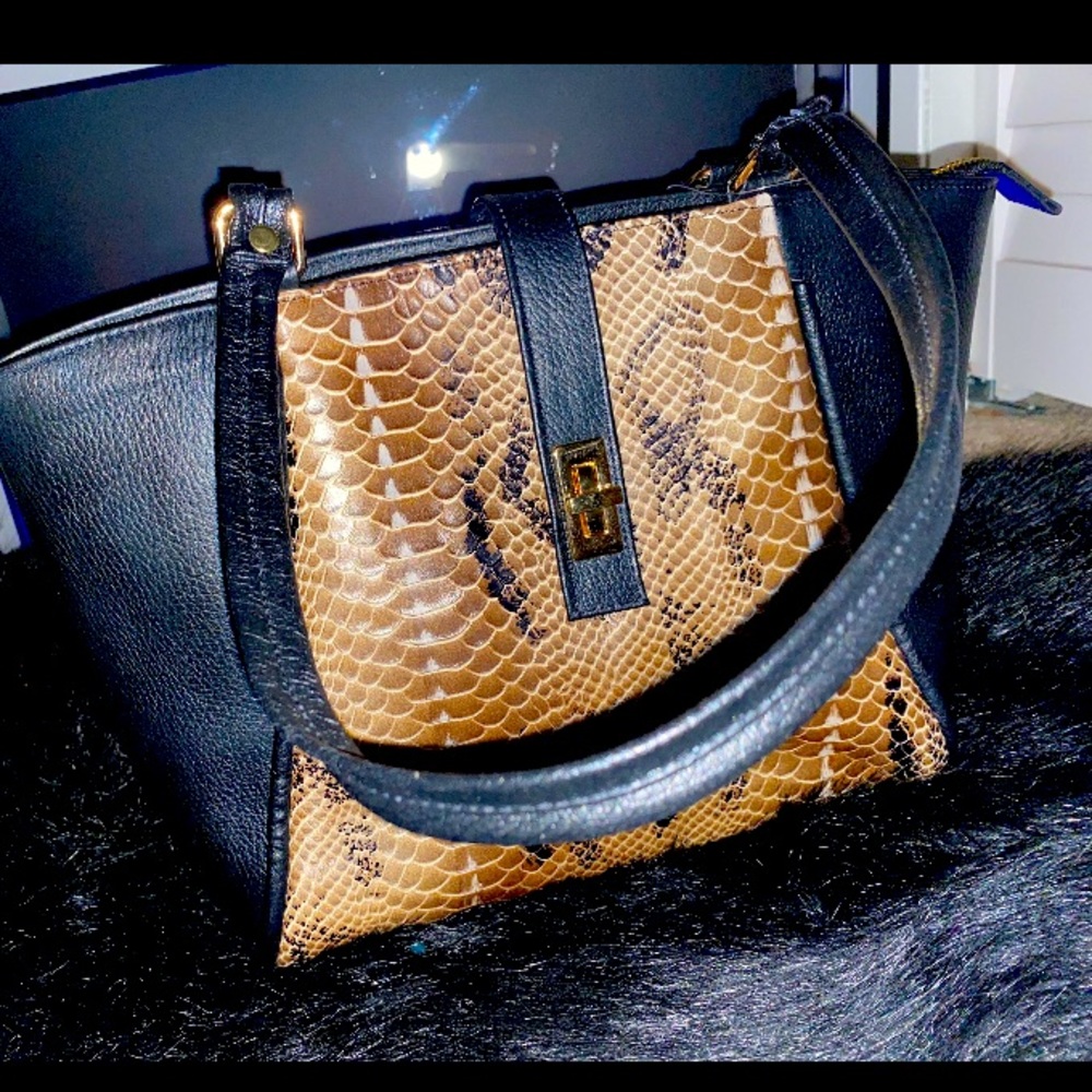 Snake skin purse big
